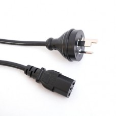 2 Metre Mains Power Cable IEC to Australian/NZ 3 Pin Plug