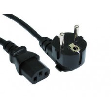 2 Metre Mains Power Cable IEC to Schuko Euro Plug