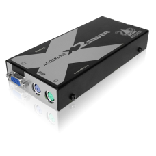 ADDERLink X2-SILVER/P PS2 KVM & RS232 CATx Extender Local Control 300Mtr Inc Skew Correction 300MHz Pair